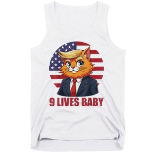 Cat Trump 9 Lives Baby Funny Tank Top