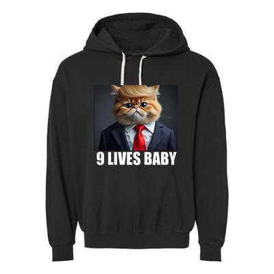 Cat Trump 9 Lives Baby Garment-Dyed Fleece Hoodie