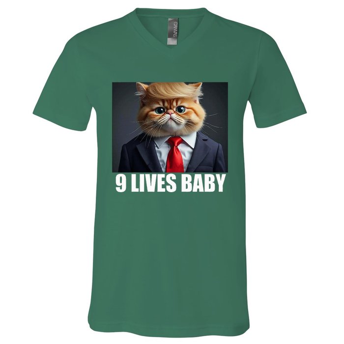 Cat Trump 9 Lives Baby V-Neck T-Shirt