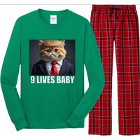 Cat Trump 9 Lives Baby Long Sleeve Pajama Set