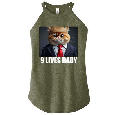 Cat Trump 9 Lives Baby Women's Perfect Tri Rocker Tank