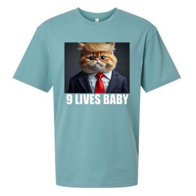 Cat Trump 9 Lives Baby Sueded Cloud Jersey T-Shirt