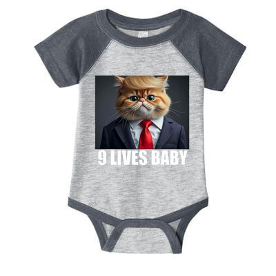 Cat Trump 9 Lives Baby Infant Baby Jersey Bodysuit