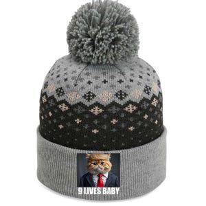 Cat Trump 9 Lives Baby Funny The Baniff Cuffed Pom Beanie