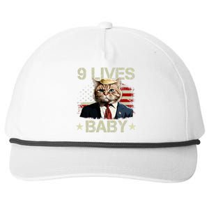 Cat Trump 9 Lives Baby Funny Trump Cat 9 Lives Baby Snapback Five-Panel Rope Hat