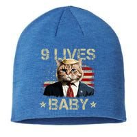 Cat Trump 9 Lives Baby Funny Trump Cat 9 Lives Baby Sustainable Beanie