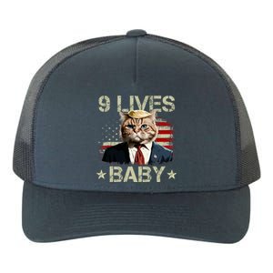 Cat Trump 9 Lives Baby Funny Trump Cat 9 Lives Baby Yupoong Adult 5-Panel Trucker Hat