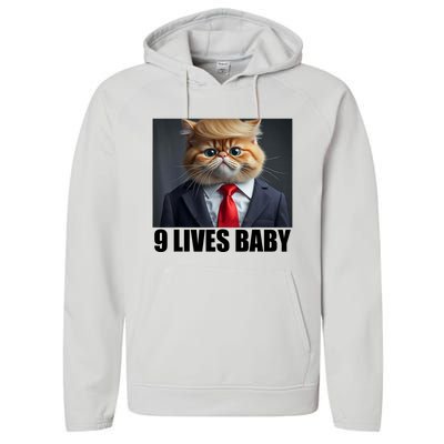 Cat Trump 9 Lives Baby Performance Fleece Hoodie