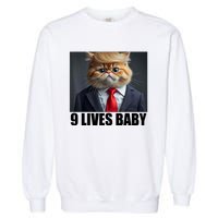 Cat Trump 9 Lives Baby Garment-Dyed Sweatshirt