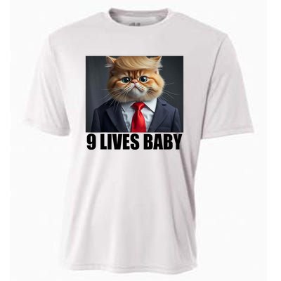 Cat Trump 9 Lives Baby Cooling Performance Crew T-Shirt