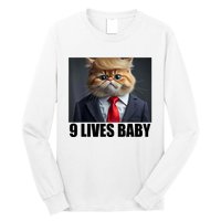 Cat Trump 9 Lives Baby Long Sleeve Shirt