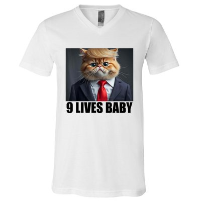 Cat Trump 9 Lives Baby V-Neck T-Shirt