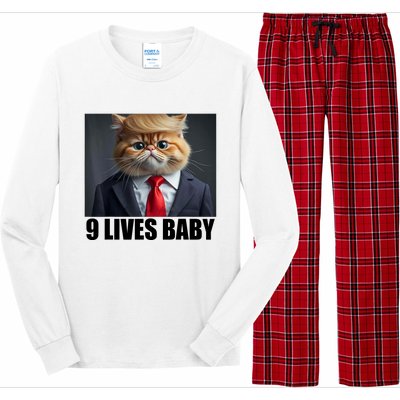 Cat Trump 9 Lives Baby Long Sleeve Pajama Set