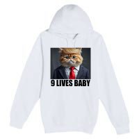 Cat Trump 9 Lives Baby Premium Pullover Hoodie