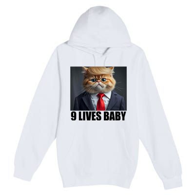 Cat Trump 9 Lives Baby Premium Pullover Hoodie