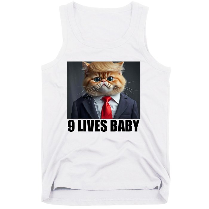 Cat Trump 9 Lives Baby Tank Top