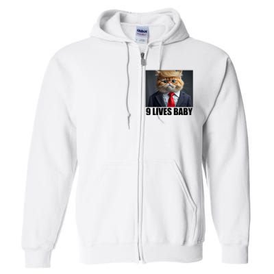 Cat Trump 9 Lives Baby Full Zip Hoodie