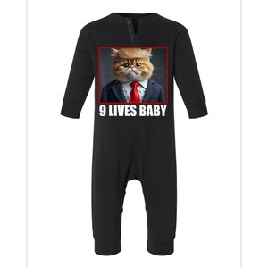 Cat Trump 9 Lives Baby Infant Fleece One Piece