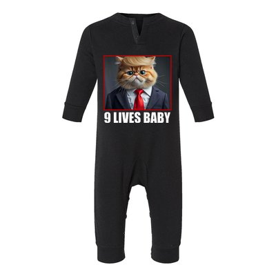 Cat Trump 9 Lives Baby Infant Fleece One Piece