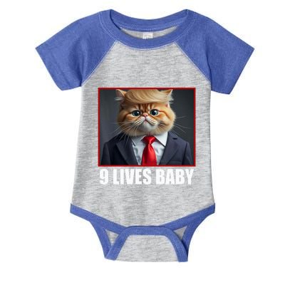 Cat Trump 9 Lives Baby Infant Baby Jersey Bodysuit