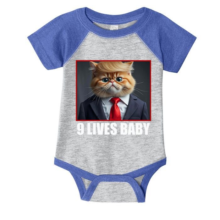 Cat Trump 9 Lives Baby Infant Baby Jersey Bodysuit