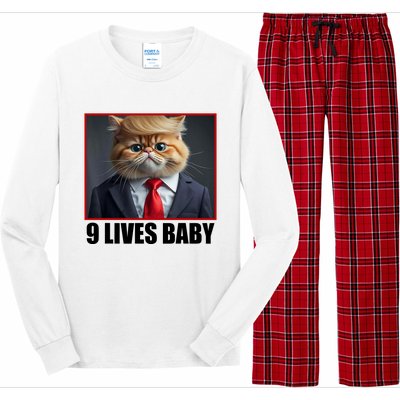 Cat Trump 9 Lives Baby Long Sleeve Pajama Set