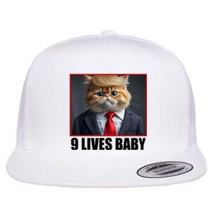 Cat Trump 9 Lives Baby Flat Bill Trucker Hat