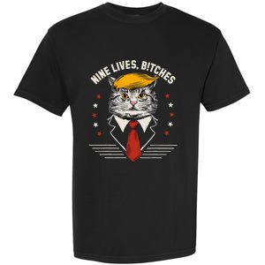 Cat Trump 9 Lives Garment-Dyed Heavyweight T-Shirt