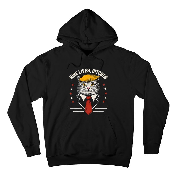 Cat Trump 9 Lives Hoodie