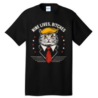 Cat Trump 9 Lives Tall T-Shirt