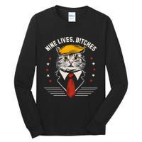 Cat Trump 9 Lives Tall Long Sleeve T-Shirt