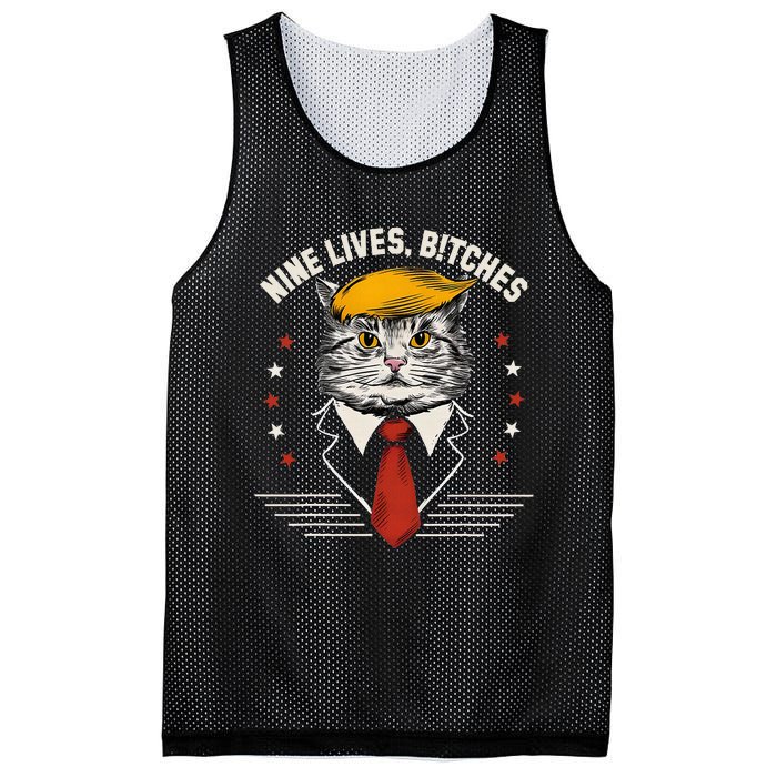 Cat Trump 9 Lives Mesh Reversible Basketball Jersey Tank