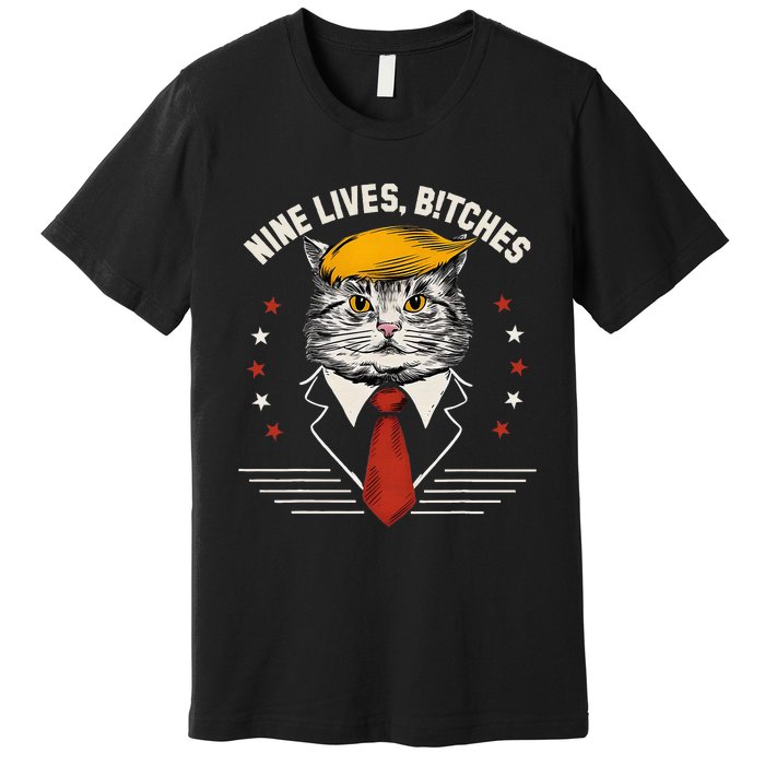 Cat Trump 9 Lives Premium T-Shirt