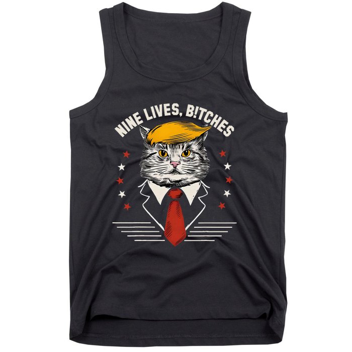 Cat Trump 9 Lives Tank Top