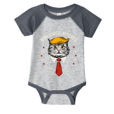 Cat Trump 9 Lives Infant Baby Jersey Bodysuit