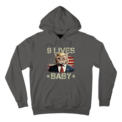 Cat Trump 9 Lives Baby Funny Trump Cat 9 Lives Baby Hoodie