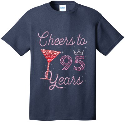 Cheers To 95 Years 95th Birthday Present 95 Years Old Bday T-Shirt