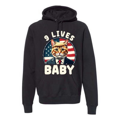 Cat Trump 9 Lives Premium Hoodie