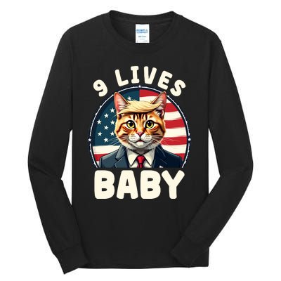 Cat Trump 9 Lives Tall Long Sleeve T-Shirt