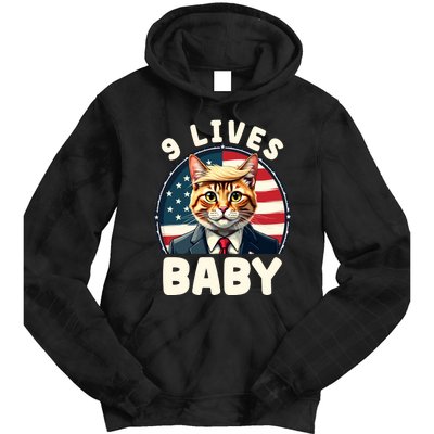 Cat Trump 9 Lives Tie Dye Hoodie