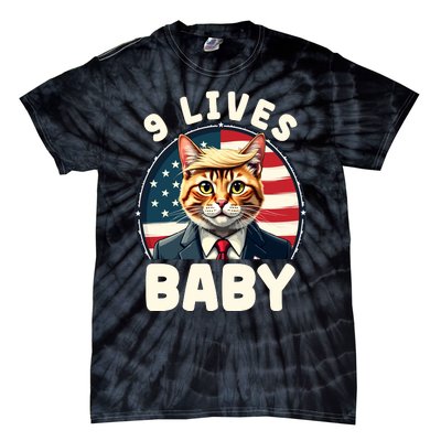 Cat Trump 9 Lives Tie-Dye T-Shirt