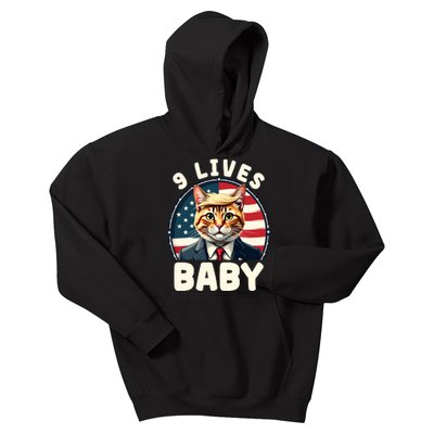 Cat Trump 9 Lives Kids Hoodie