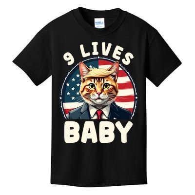 Cat Trump 9 Lives Kids T-Shirt