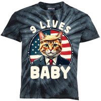 Cat Trump 9 Lives Kids Tie-Dye T-Shirt