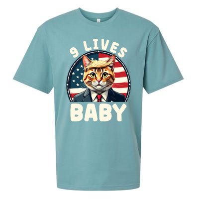 Cat Trump 9 Lives Sueded Cloud Jersey T-Shirt