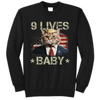 Cat Trump 9 Lives Baby Funny Trump Cat 9 Lives Baby Sweatshirt