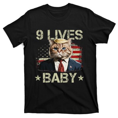 Cat Trump 9 Lives Baby Funny Trump Cat 9 Lives Baby T-Shirt