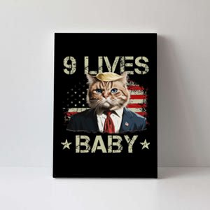 Cat Trump 9 Lives Baby Funny Trump Cat 9 Lives Baby Canvas