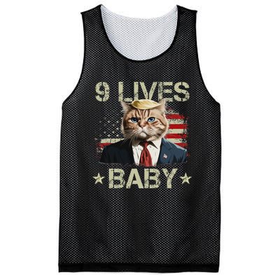 Cat Trump 9 Lives Baby Funny Trump Cat 9 Lives Baby Mesh Reversible Basketball Jersey Tank