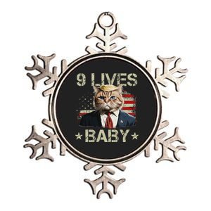 Cat Trump 9 Lives Baby Funny Trump Cat 9 Lives Baby Metallic Star Ornament